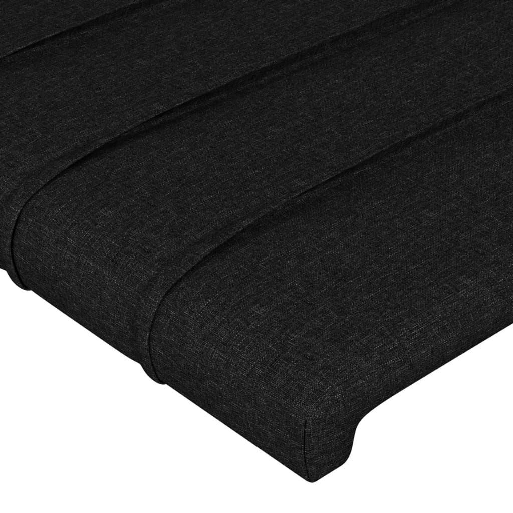 Kopfteil mit Ohren Schwarz 83x23x78/88 cm Stoff