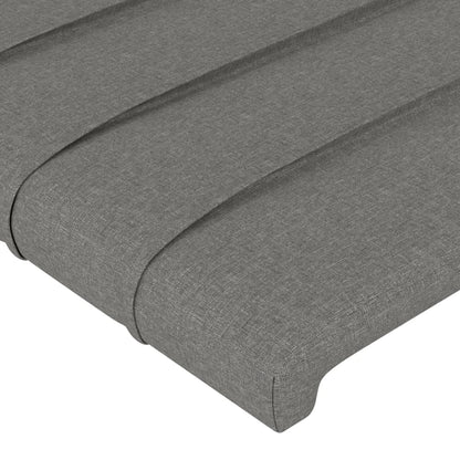 Kopfteil mit Ohren Dunkelgrau 147x23x78/88 cm Stoff