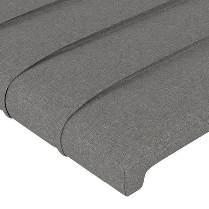 Kopfteil mit Ohren Dunkelgrau 163x23x78/88 cm Stoff