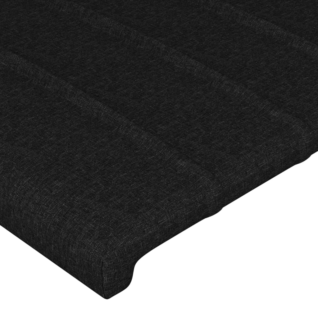 Kopfteil mit Ohren Schwarz 147x23x78/88 cm Stoff