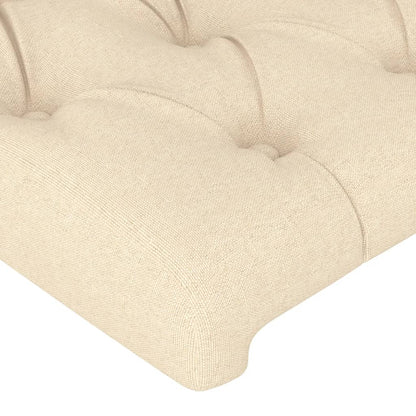 Kopfteil mit Ohren Creme 147x23x78/88 cm Stoff