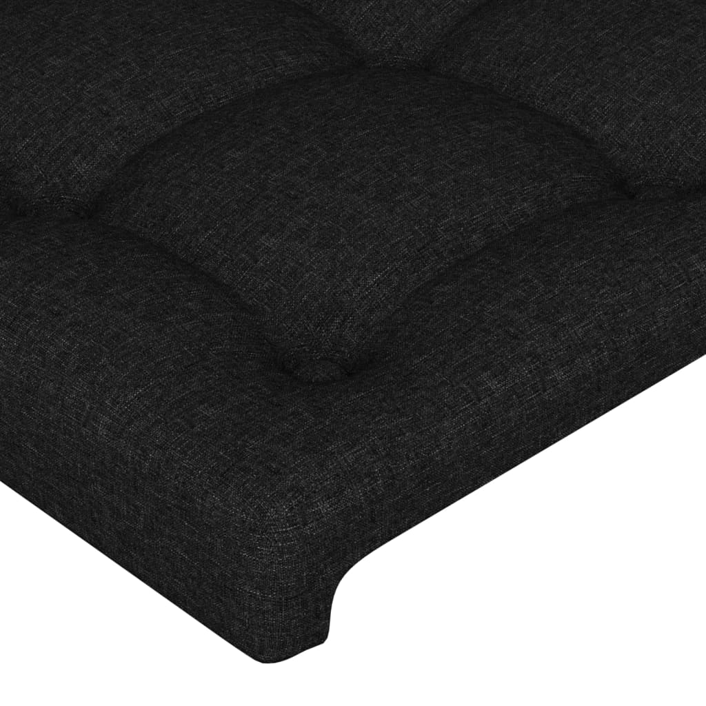 Kopfteil mit Ohren Schwarz 93x23x78/88 cm Stoff