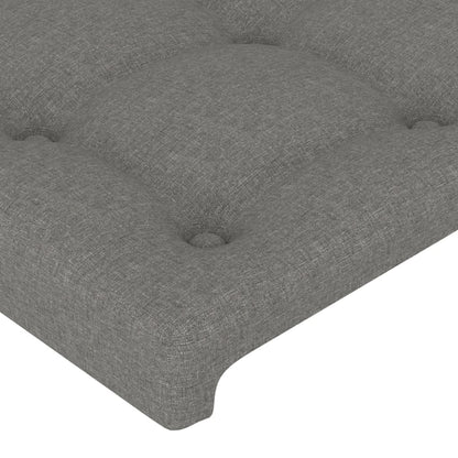 Kopfteil mit Ohren Dunkelgrau 103x23x78/88 cm Stoff