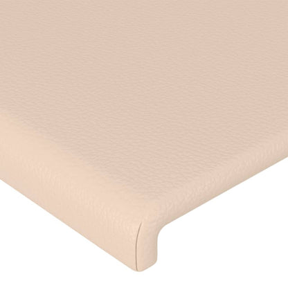 Kopfteil mit Ohren Cappuccino-Braun 103x23x118/128cm Kunstleder