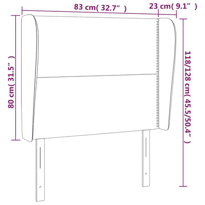 Kopfteil mit Ohren Rosa 83x23x118/128 cm Samt