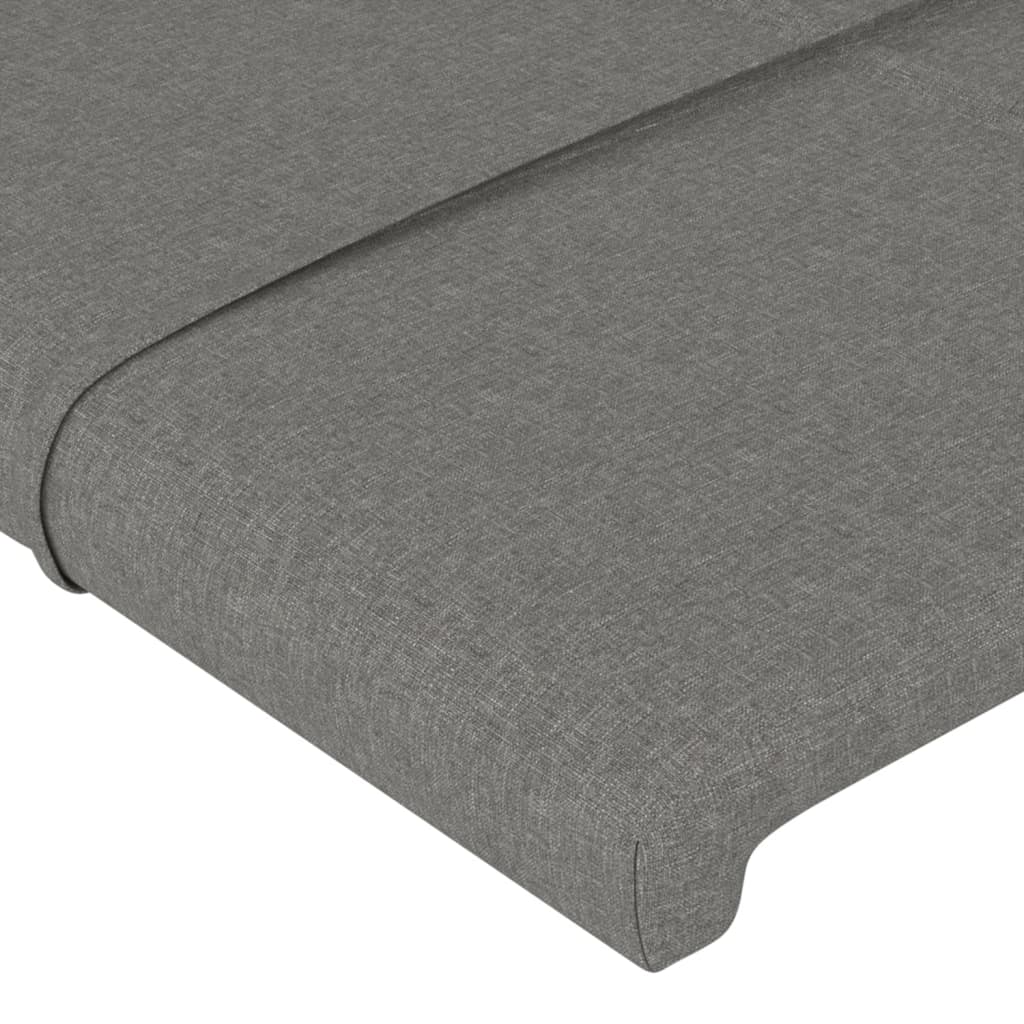 Kopfteil mit Ohren Dunkelgrau 147x23x118/128 cm Stoff