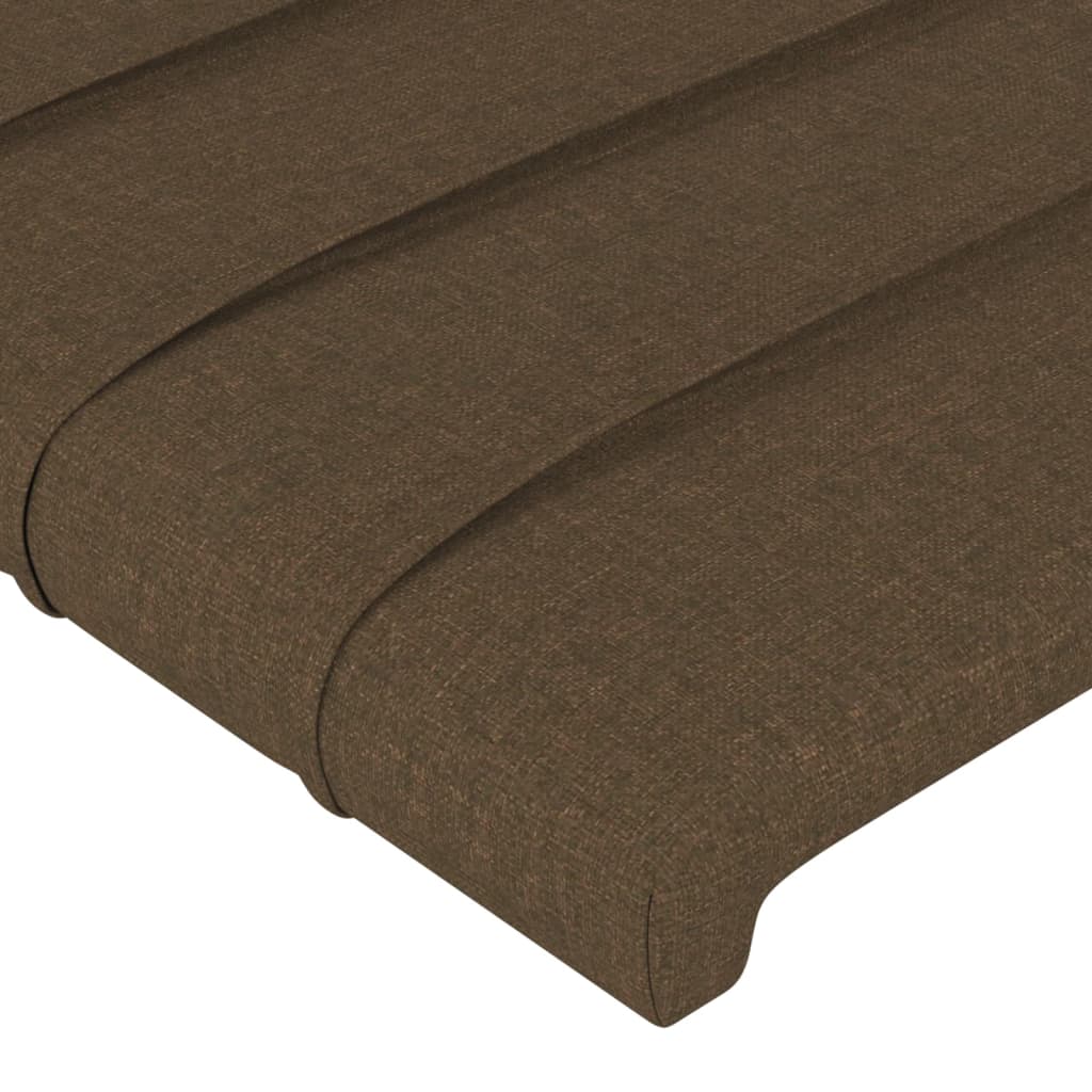 Kopfteil mit Ohren Dunkelbraun 83x23x118/128 cm Stoff