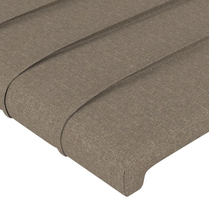 Kopfteil mit Ohren Taupe 147x23x118/128 cm Stoff