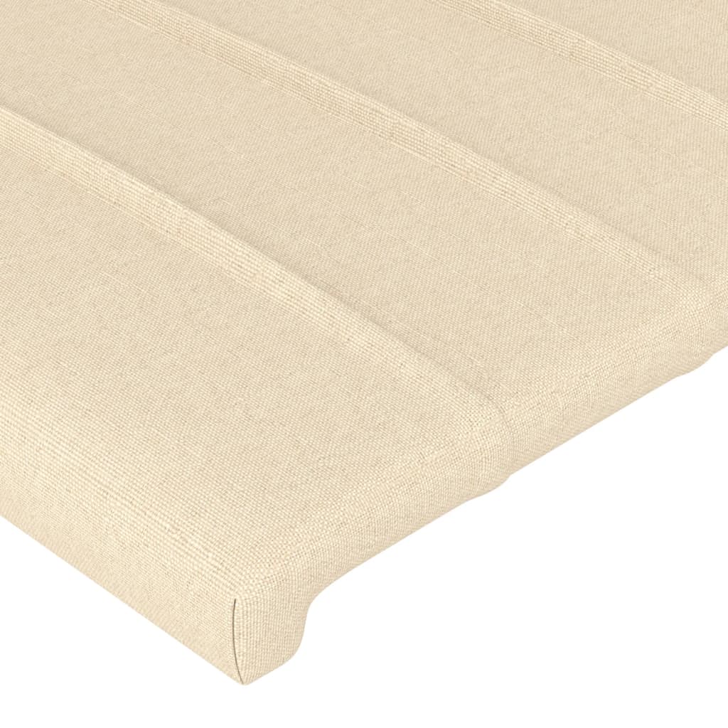 Kopfteil mit Ohren Creme 93x23x118/128 cm Stoff