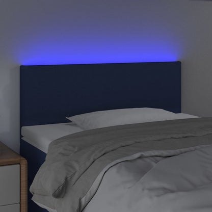 LED Kopfteil Blau 100x5x78/88 cm Stoff