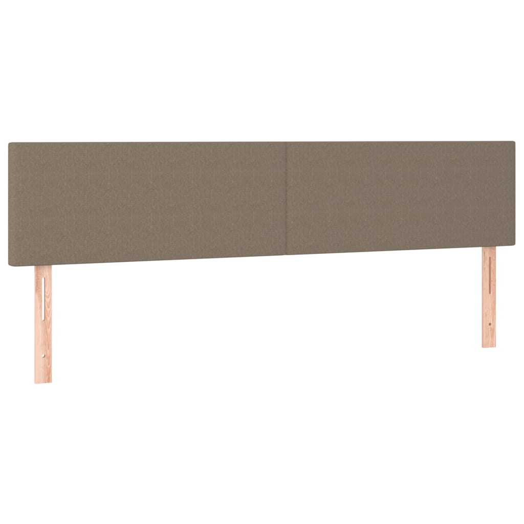 LED Kopfteil Taupe 180x5x78/88 cm Stoff