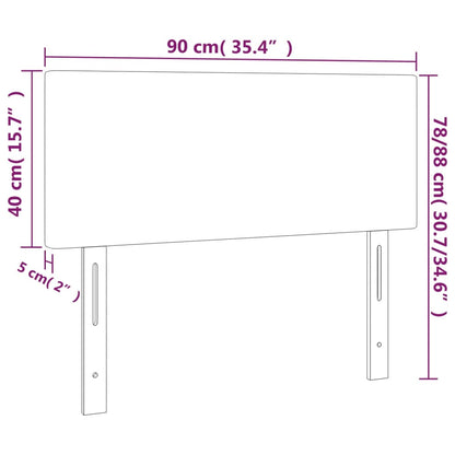 LED Kopfteil Dunkelblau 90x5x78/88 cm Samt