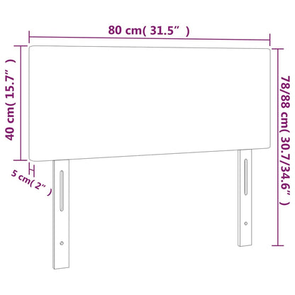 LED Kopfteil Cappuccino-Braun 80x5x78/88 cm Kunstleder