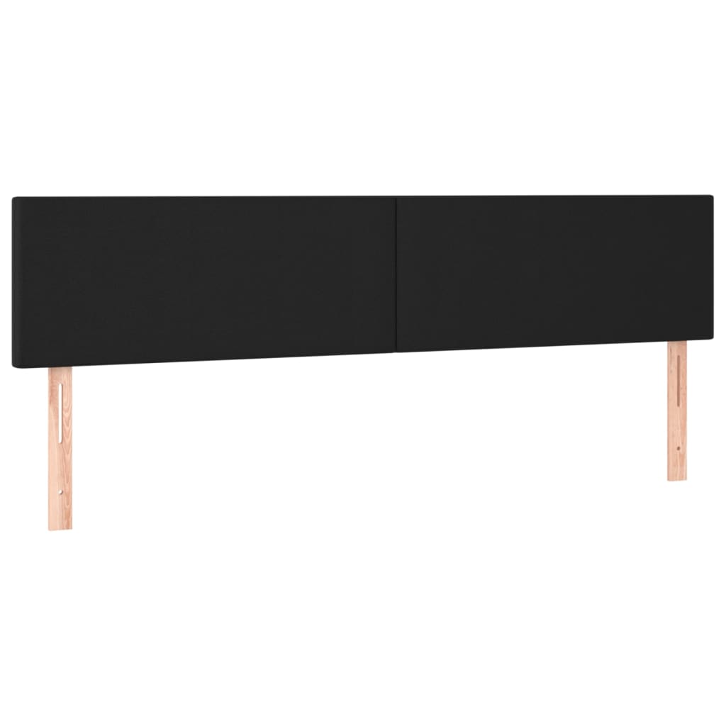 LED Kopfteil Schwarz 160x5x78/88 cm Kunstleder