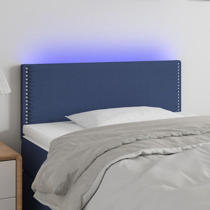 LED Kopfteil Blau 80x5x78/88 cm Stoff