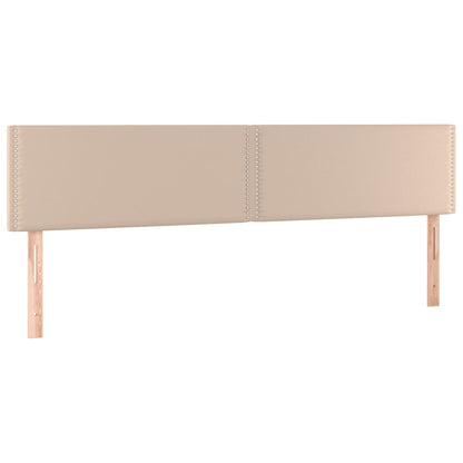 LED Kopfteil Cappuccino-Braun 180x5x78/88 cm Kunstleder