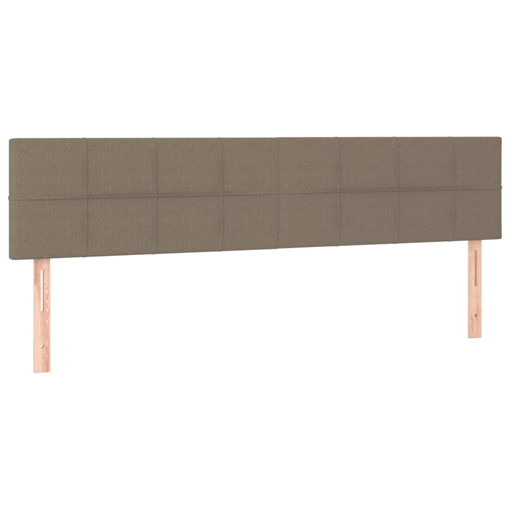 LED Kopfteil Taupe 180x5x78/88 cm Stoff