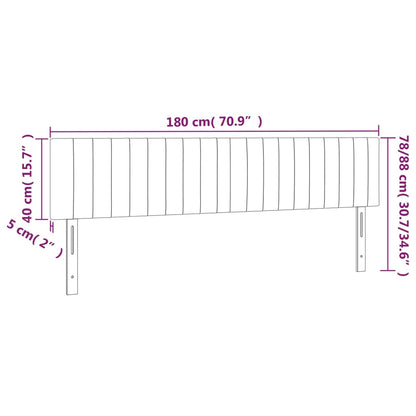 LED Kopfteil Blau 180x5x78/88 cm Stoff