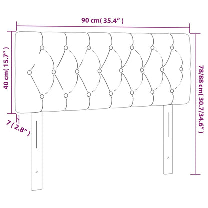 LED Kopfteil Taupe 90x7x78/88 cm Stoff