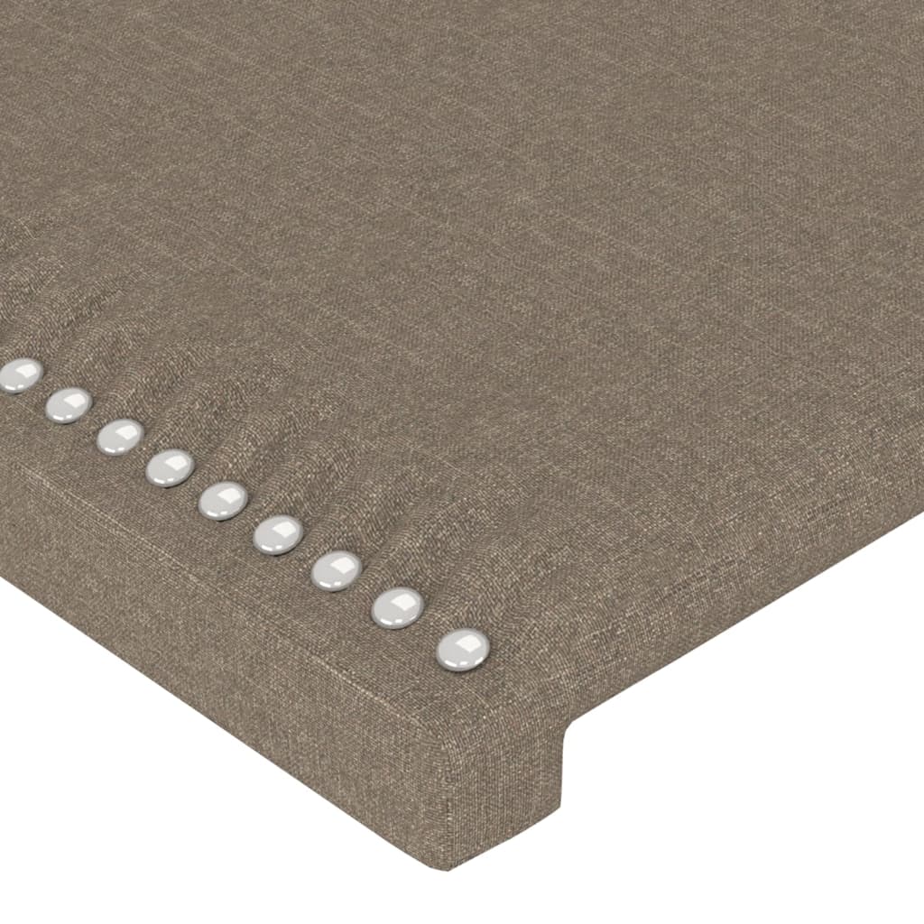 LED Kopfteil Taupe 180x5x118/128 cm Stoff