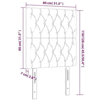 LED Kopfteil Blau 80x7x118/128 cm Stoff