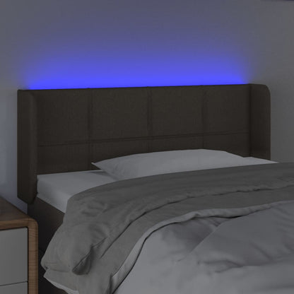 LED Kopfteil Taupe 103x16x78/88 cm Stoff