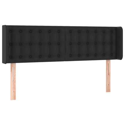 LED Kopfteil Schwarz 147x16x78/88 cm Kunstleder