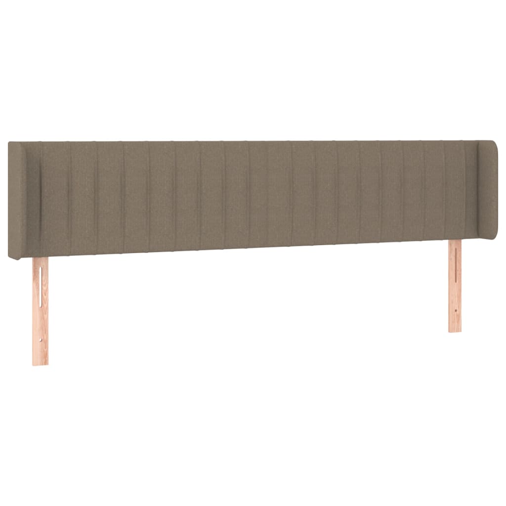 LED Kopfteil Taupe 163x16x78/88 cm Stoff