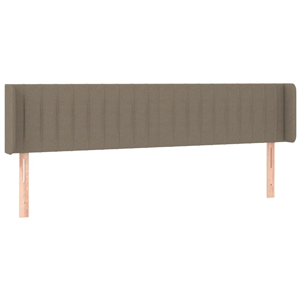 LED Kopfteil Taupe 183x16x78/88 cm Stoff