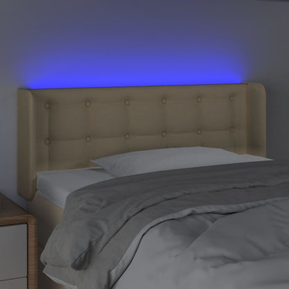 LED Kopfteil Creme 83x16x78/88 cm Stoff