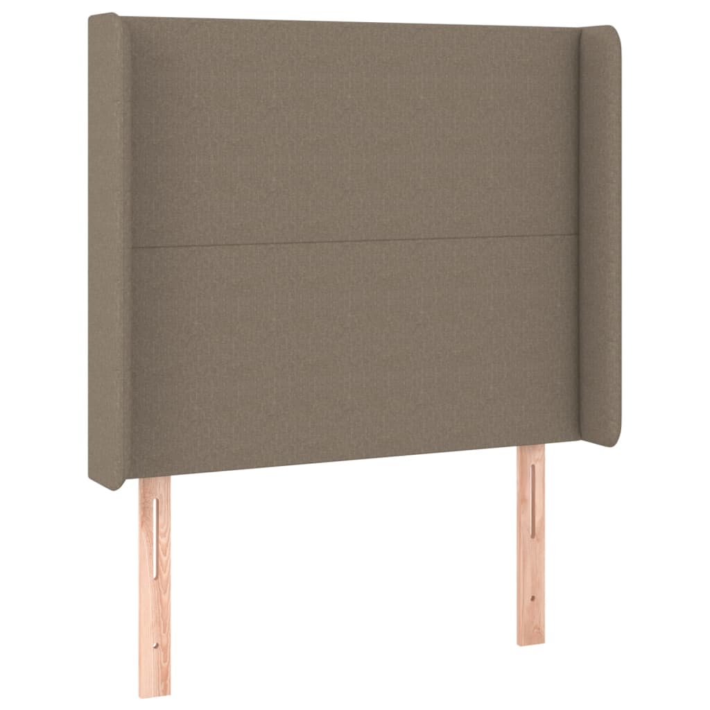 LED Kopfteil Taupe 93x16x118/128 cm Stoff