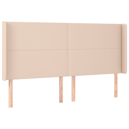 LED Kopfteil Cappuccino-Braun 183x16x118/128cm Kunstleder