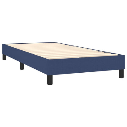 Boxspringbett mit Matratze Blau 90x190 cm Stoff