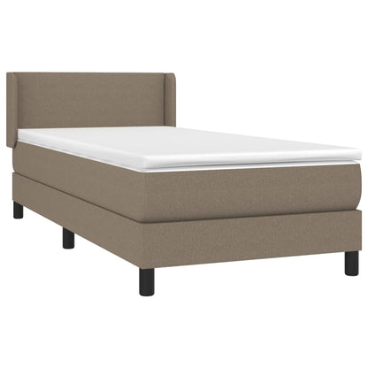 Boxspringbett mit Matratze Taupe 90x200 cm Stoff