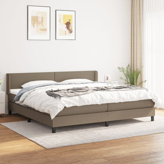 Boxspringbett mit Matratze Taupe 200x200 cm Stoff