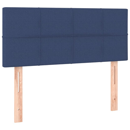 Boxspringbett mit Matratze Blau 90x190 cm Stoff