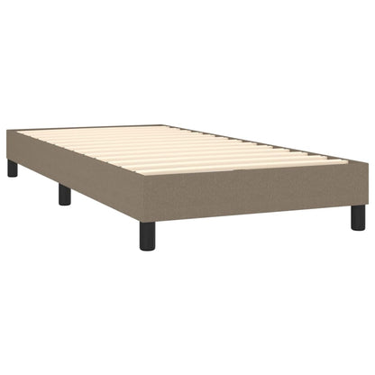 Boxspringbett mit Matratze Taupe 90x200 cm Stoff