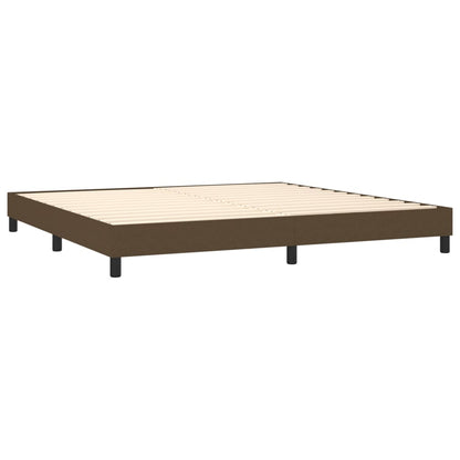 Boxspringbett mit Matratze Dunkelbraun 160x200 cm Stoff