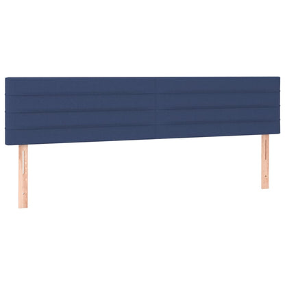 Boxspringbett mit Matratze Blau 200x200 cm Stoff