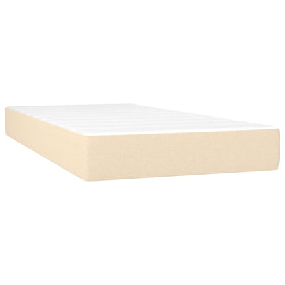 Boxspringbett mit Matratze Creme 100x200 cm Stoff