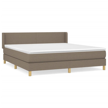 Boxspringbett mit Matratze Taupe 160x200 cm Stoff