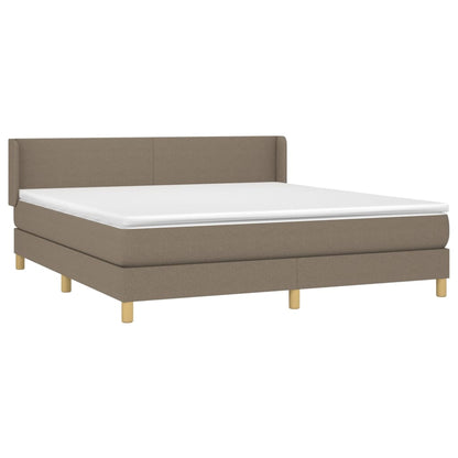 Boxspringbett mit Matratze Taupe 160x200 cm Stoff