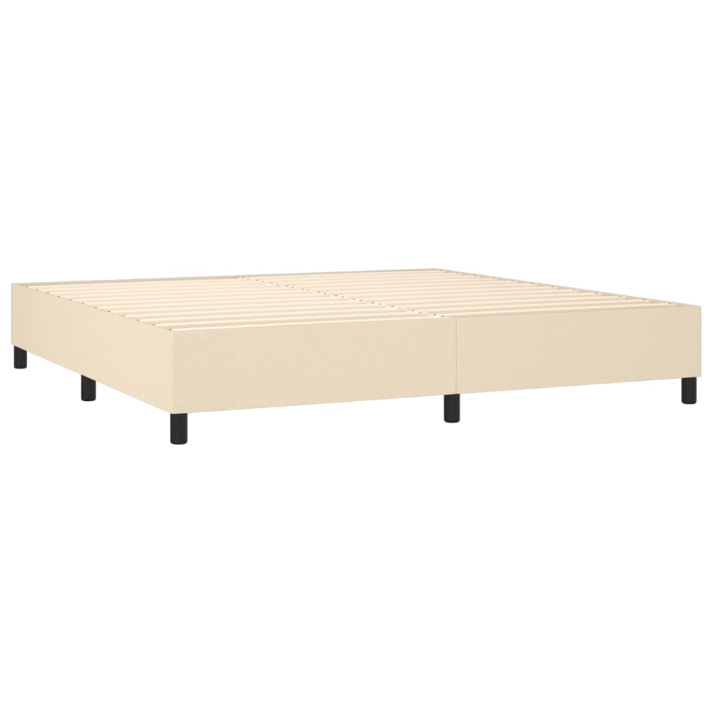 Boxspringbett mit Matratze Creme 160x200 cm Stoff