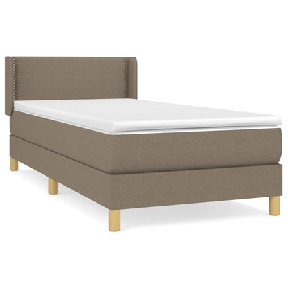 Boxspringbett mit Matratze Taupe 90x190 cm Stoff