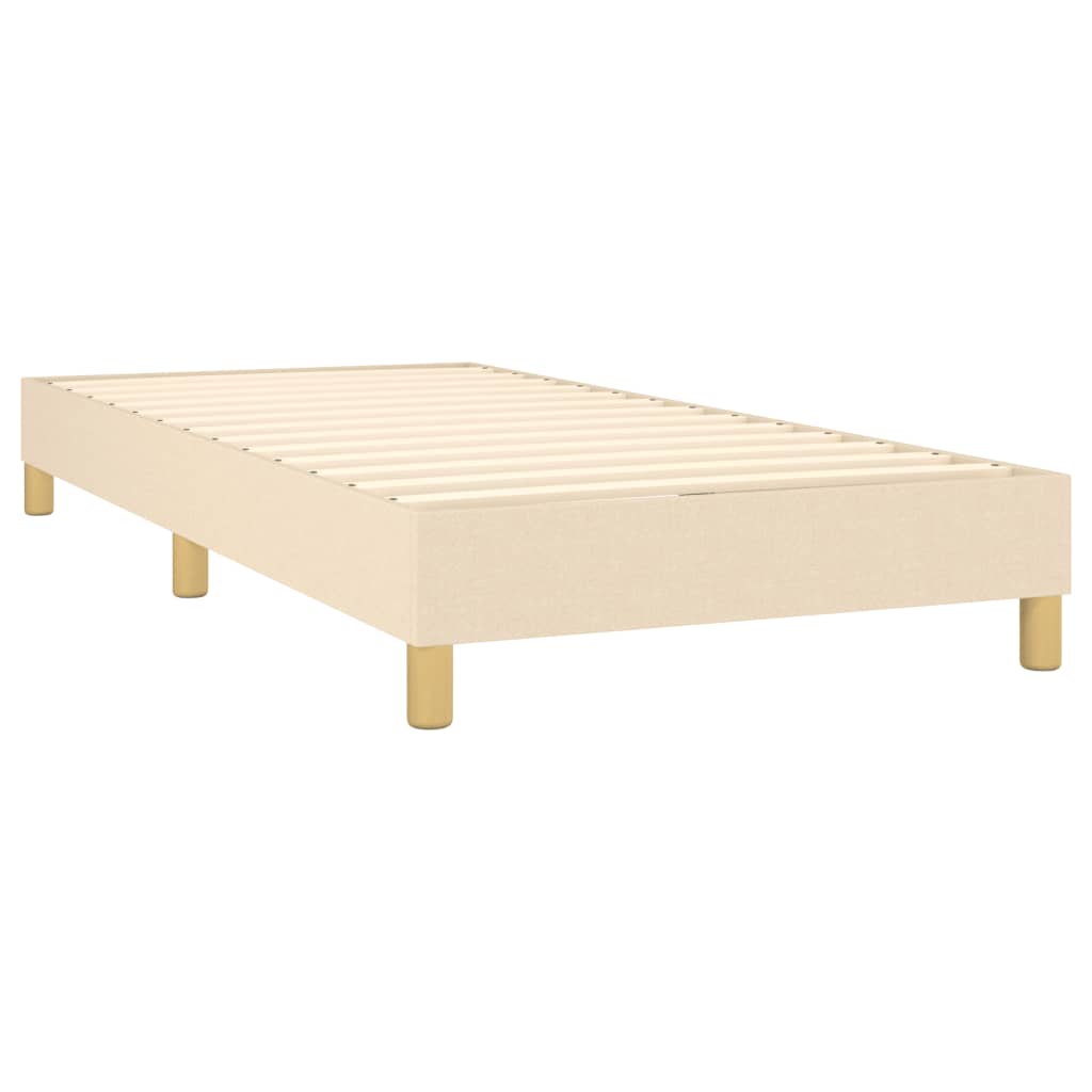 Boxspringbett mit Matratze Creme 100x200 cm Stoff