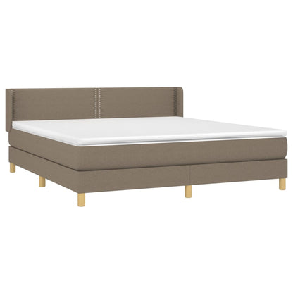 Boxspringbett mit Matratze Taupe 160x200 cm Stoff