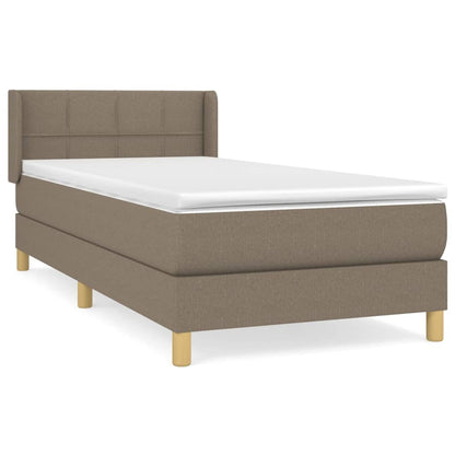 Boxspringbett mit Matratze Taupe 90x200 cm Stoff