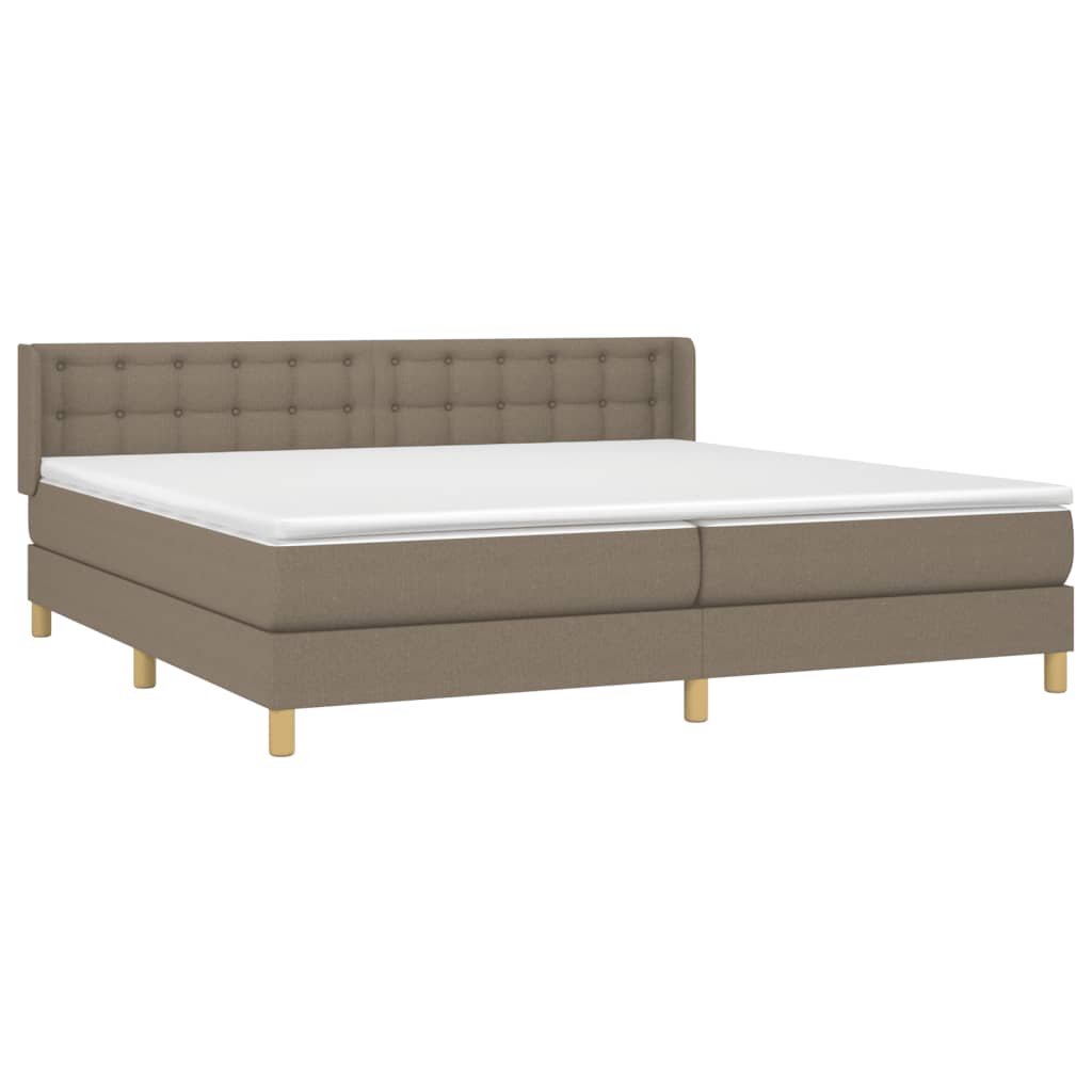 Boxspringbett mit Matratze Taupe 160x200 cm Stoff