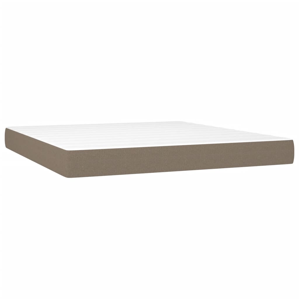 Boxspringbett mit Matratze Taupe 160x200 cm Stoff