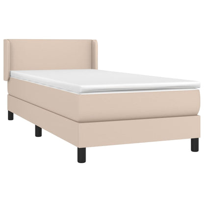 Boxspringbett Matratze Cappuccino-Braun 100x200cm Kunstleder